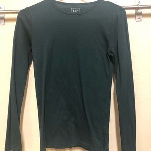 Forest green Gap ladies long sleeve modern T-shirt